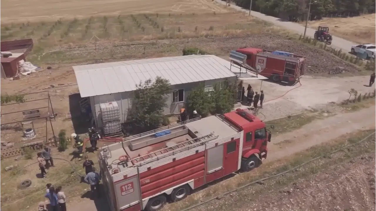 Kahramanmaraş’ta Ev Yangınına Ekiplerden Anında Müdahale