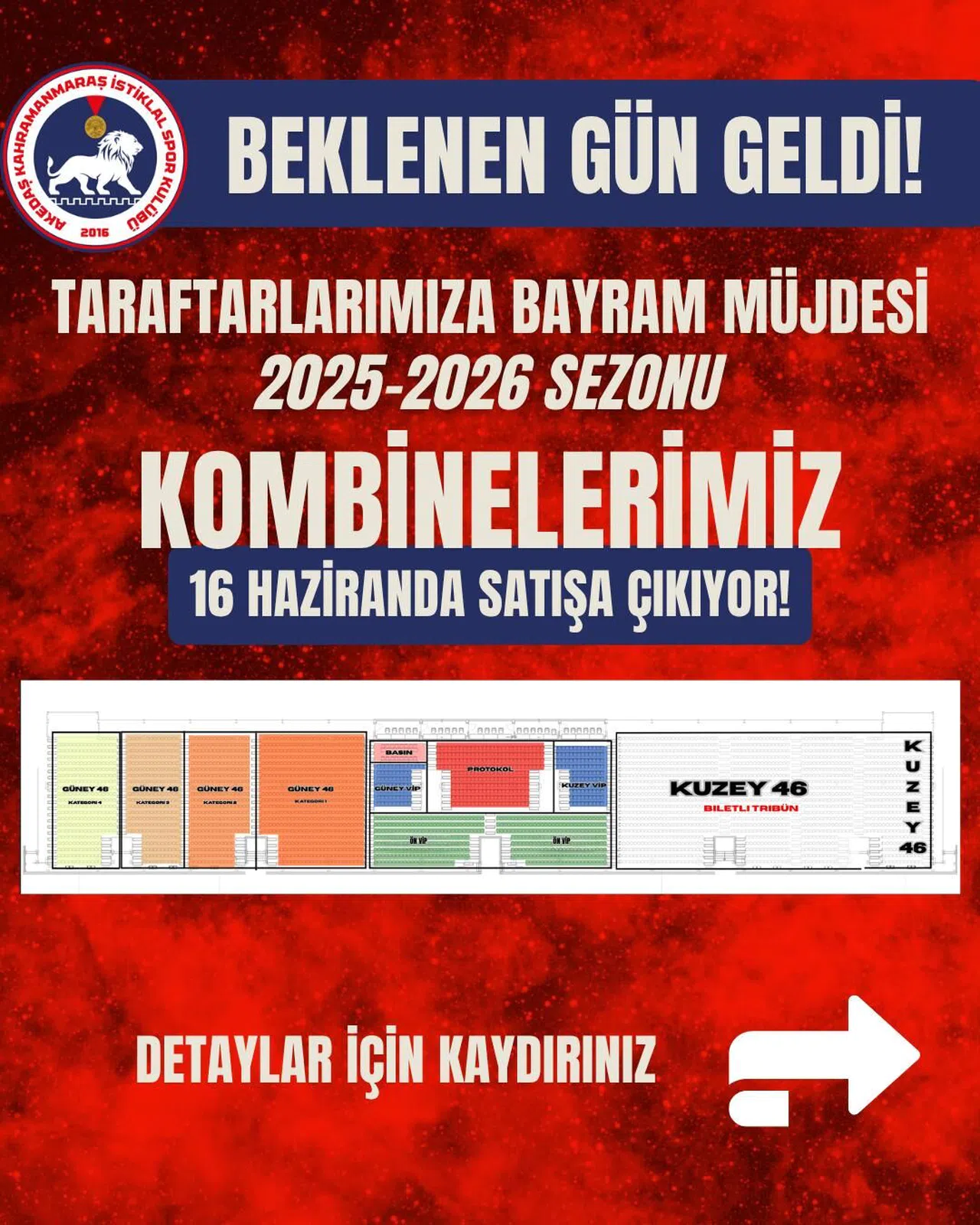 Yeni Sezon Kombine Satışları Başlıyor