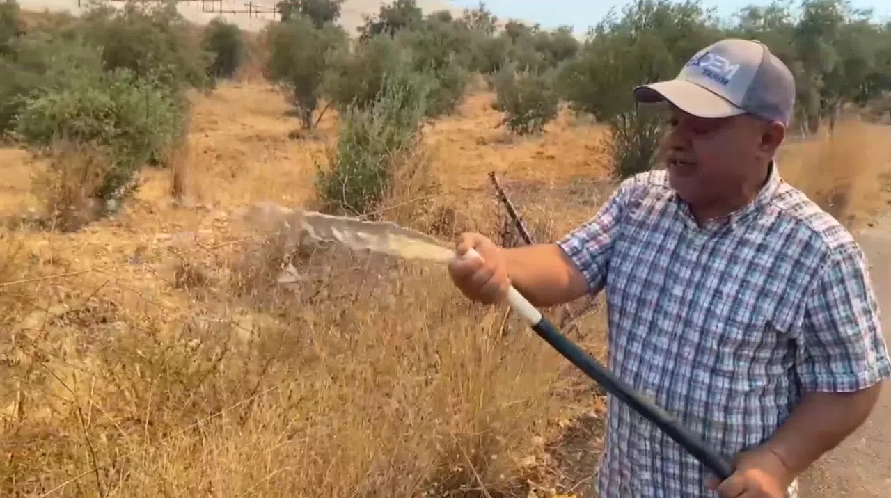 Alevlerin Yaklaştığı Mahallede Vatandaşlar Hortumlarla Nöbette