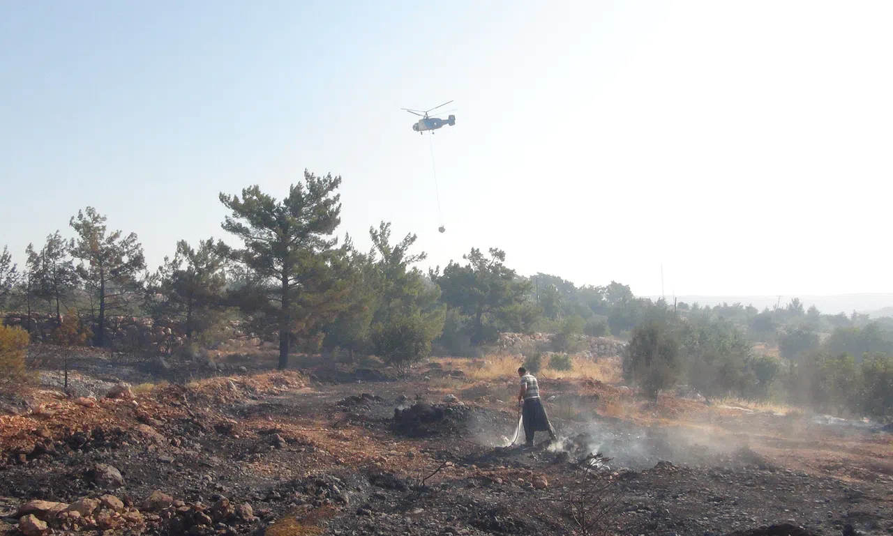 Orman Yangınına 3 Helikopter Ve Arazözlerle Müdahale Ediliyor