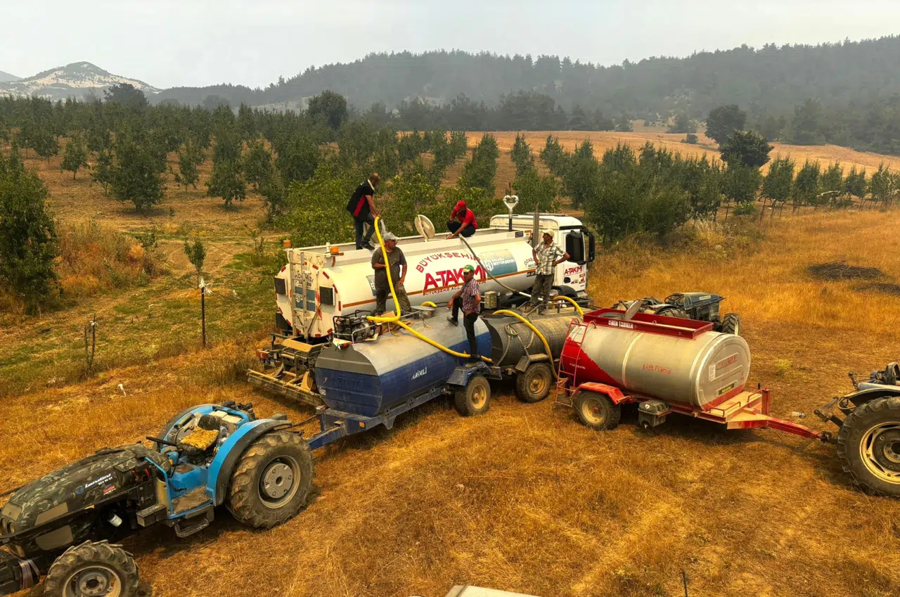 Bursa'daki yangına tam destek