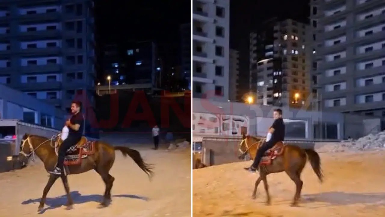 Kahramanmaraş’ta Atlı Vatandaş Şaşkınlık Yarattı