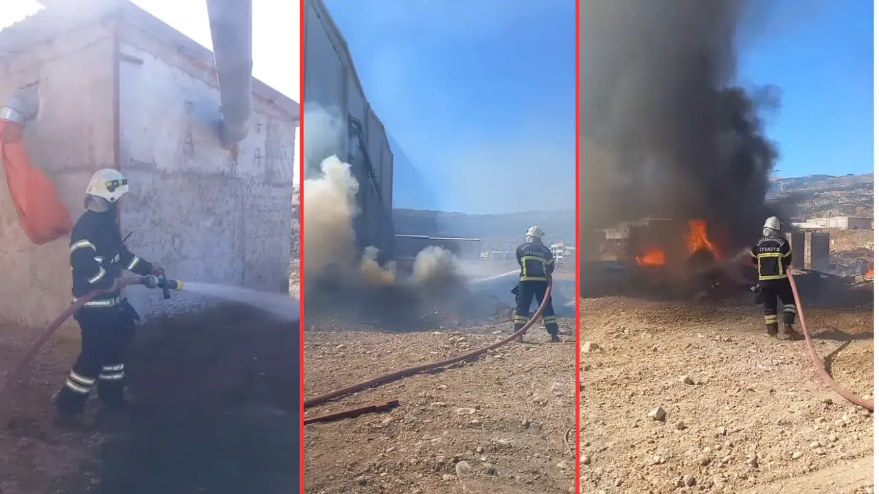 Kahramanmaraş Küçük Sanayi Sitesi'nde Atık Yangını Paniği