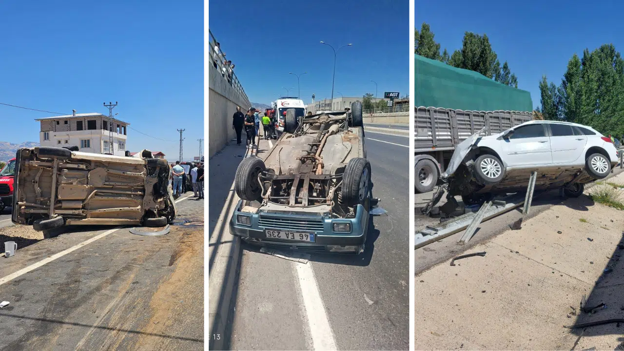 Kahramanmaraş'ta 3 Ayrı Kazada 8 Kişi Yaralandı