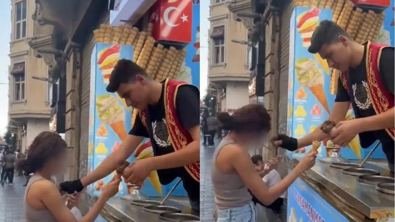 Maraş Dondurmacısından Turiste Taciz İddiası