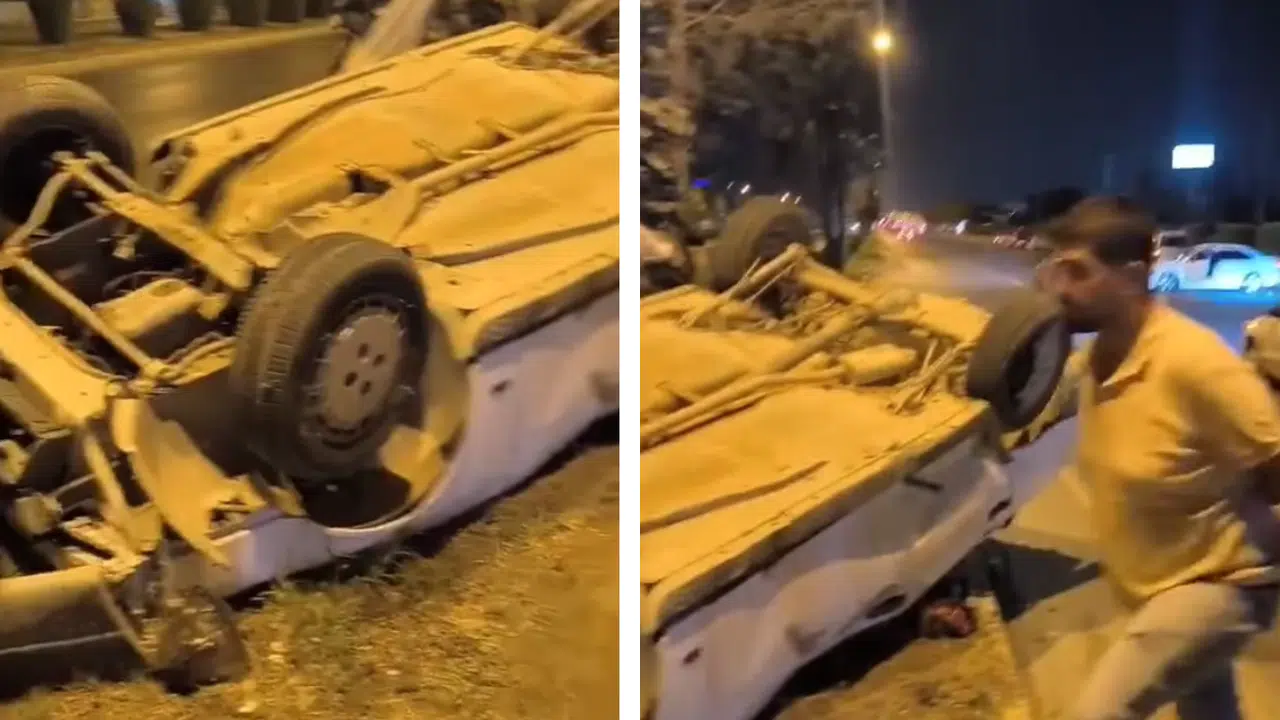 Antep Yolu'nda Araç Takla Attı: Yaralılar Var