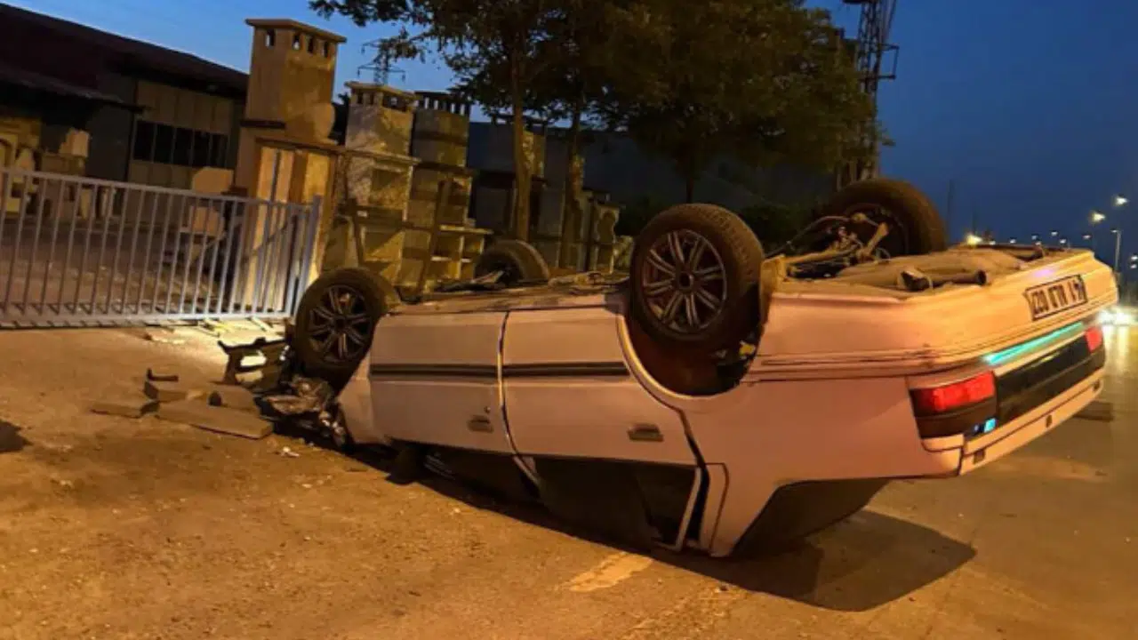 Kahramanmaraş-Kayseri Yolunda Araç Takla Attı