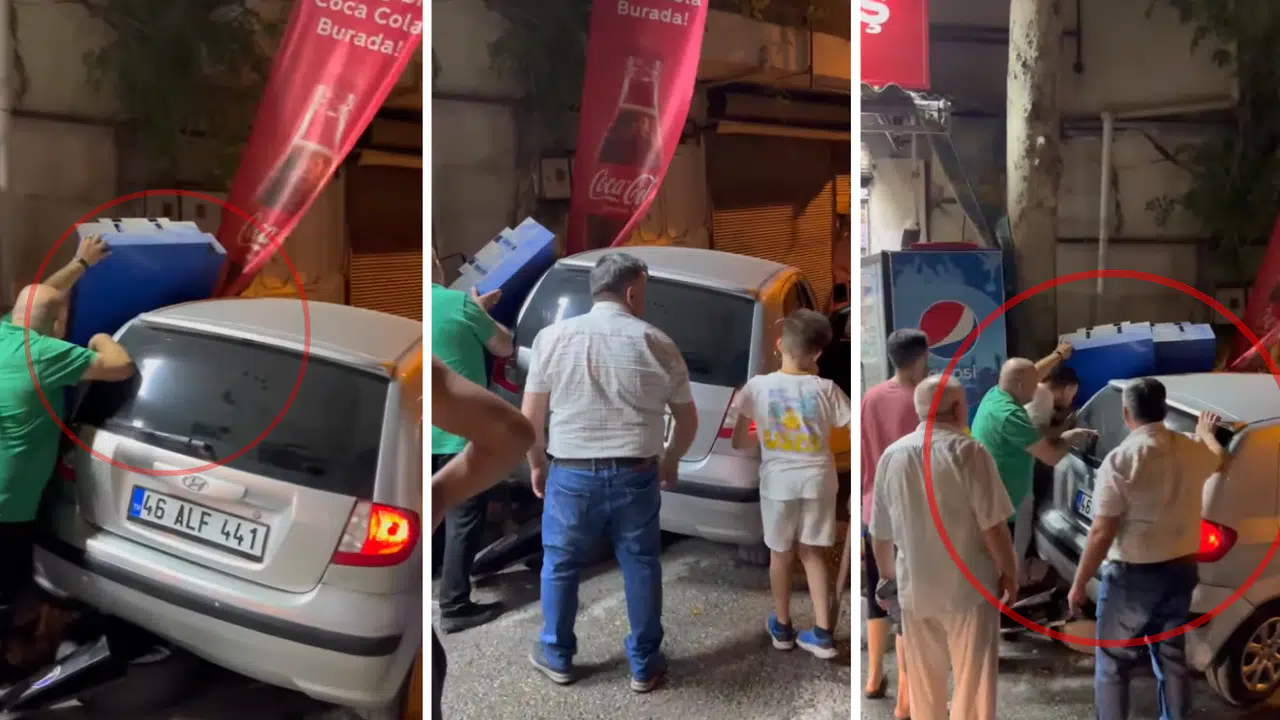 Kahramanmaraş’ta Otomobil Kaldırıma Çıktı