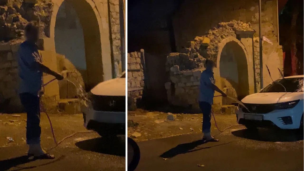 Sokak Ortasında Araç Yıkama Tepki Çekti