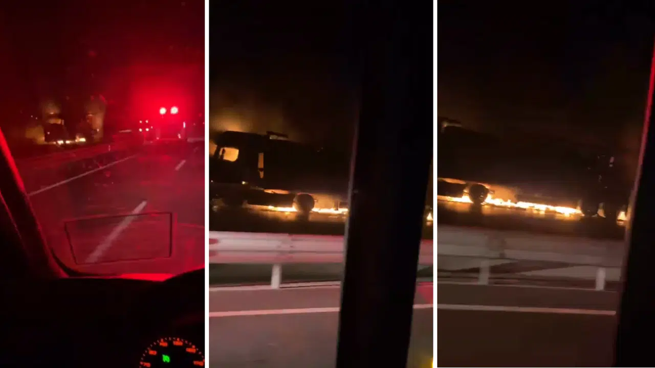 Kahramanmaraş Tekir Yolunda TIR Yangını