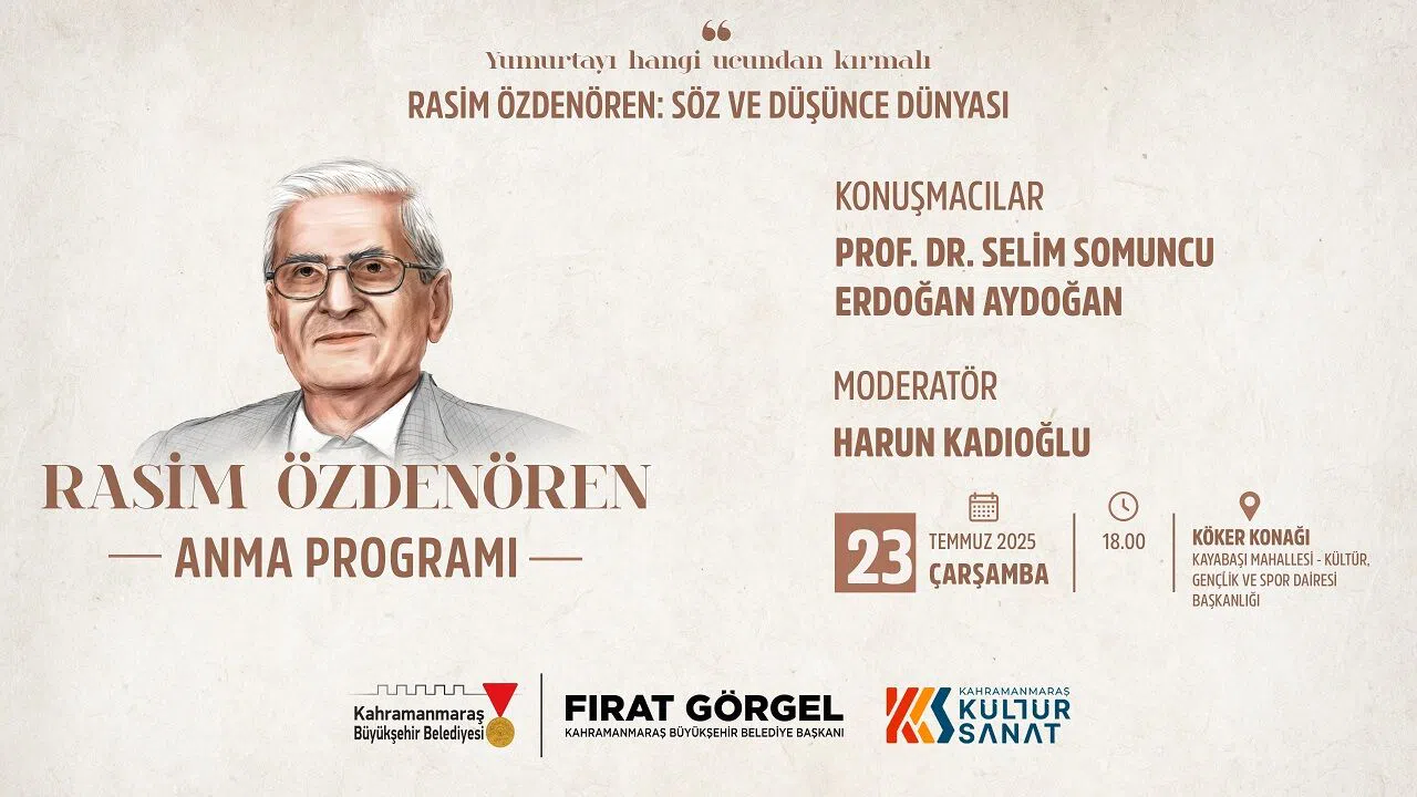 Kahramanmaraş'ta Rasim Özdenören’e Vefa Gecesi