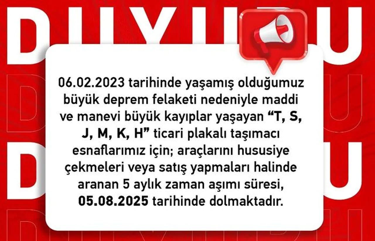 Kahramanmaraşlı Esnaflar Dikkat Süre Doluyor