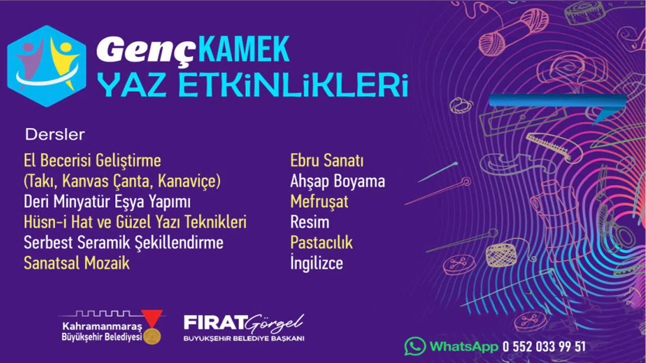 Kahramanmaraş’ta Gençler Yazı Dolu Dolu Geçiyor