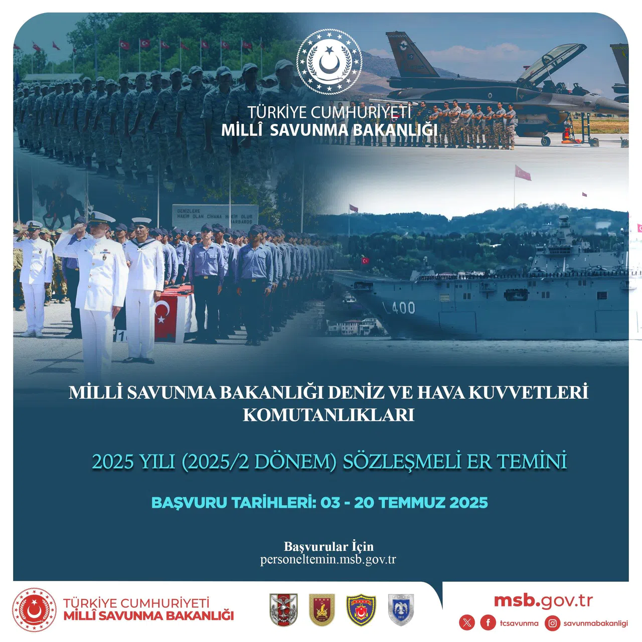 Milli Savunma Bakanlığı’ndan 2025 İçin Sözleşmeli Er Alım Duyurusu