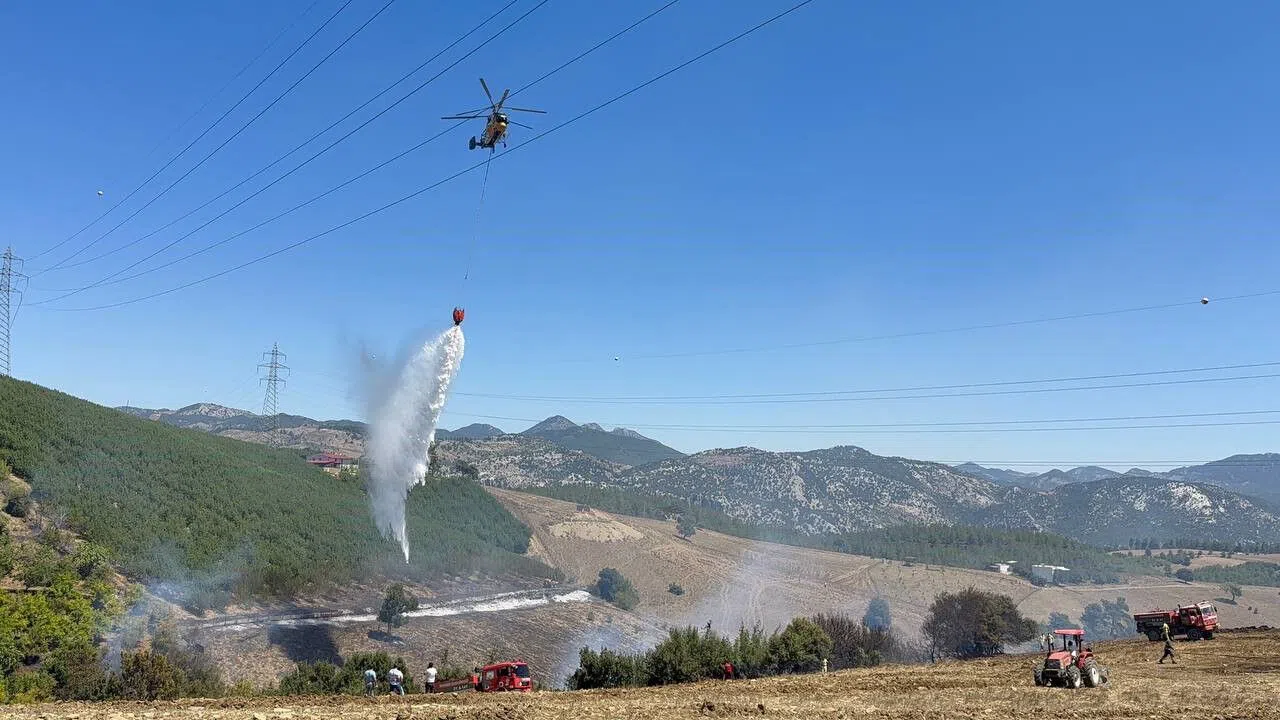 Orman Yangınının Büyümesini Belediye İşçisinin Hızlı Hamlesi Önledi