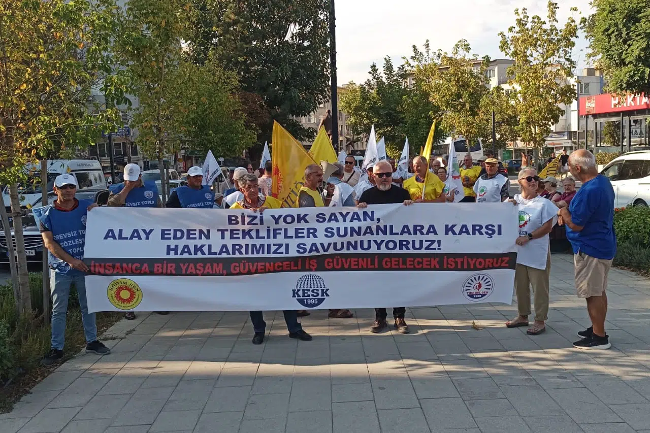 Keşan Meydanı’nda Emekçilerden Toplu Sözleşme Tepkisi