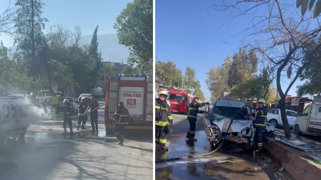 Kahramanmaraş Küçük Sanayi Sitesi’nde Araç Yangını