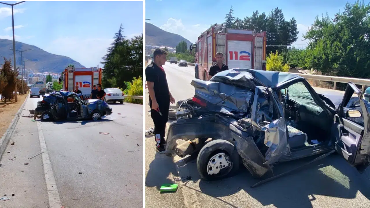 Elbistan Devlet Hastanesi Kavşağında Kaza