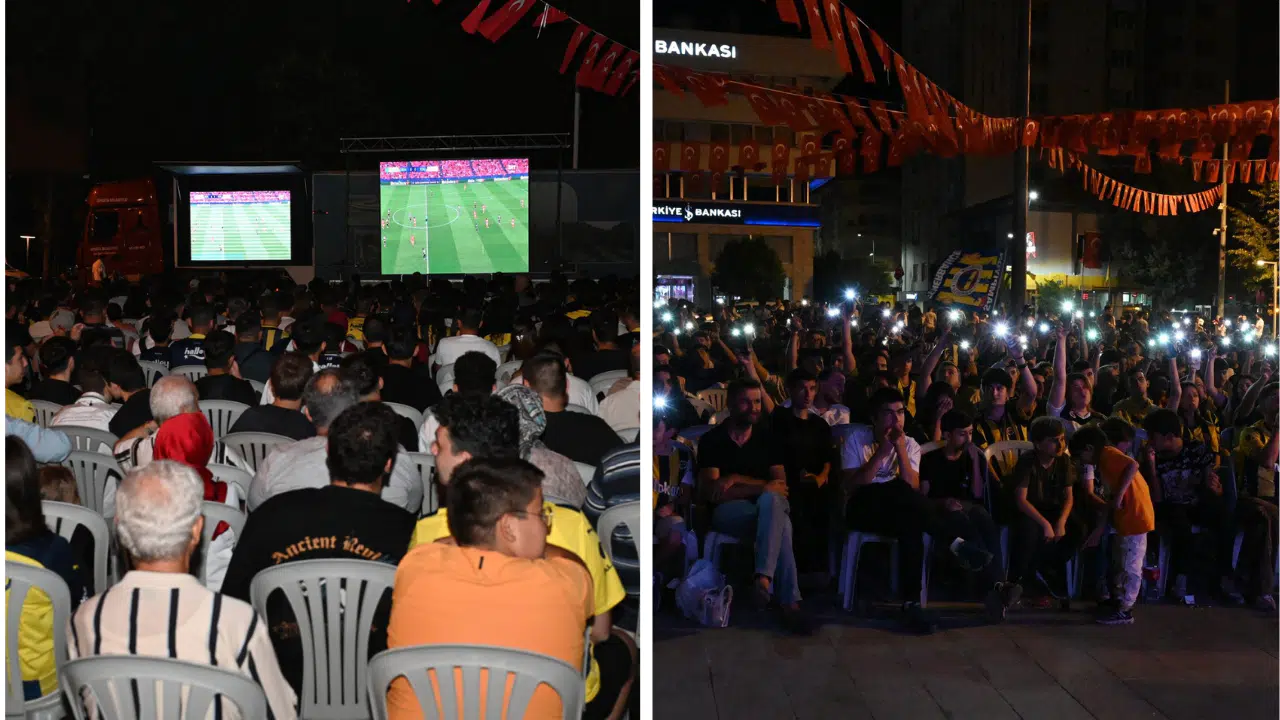 Dev Ekranda Maç Keyfi: Sporseverler Meydanda Buluştu