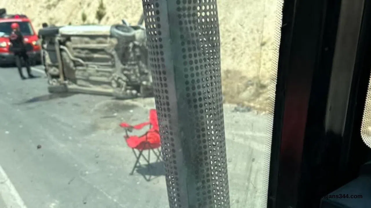 Kahramanmaraş’ta Trafik Kazası: Araç Yan Yattı