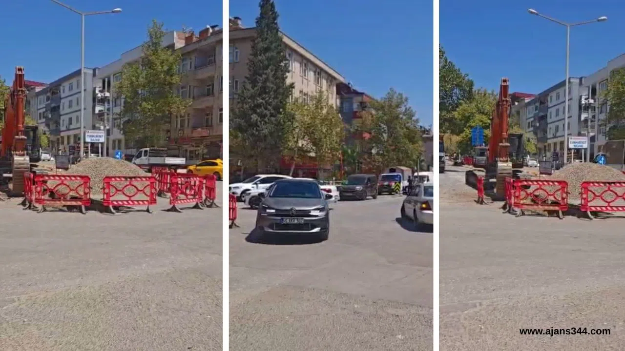 Kahramanmaraş’ta Yol Çalışması Trafiği Felç Etti