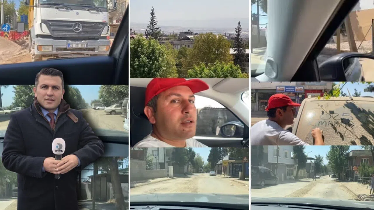 Kanal D muhabiri Konar’dan Kahramanmaraş’taki altyapı çalışmalarına tepki