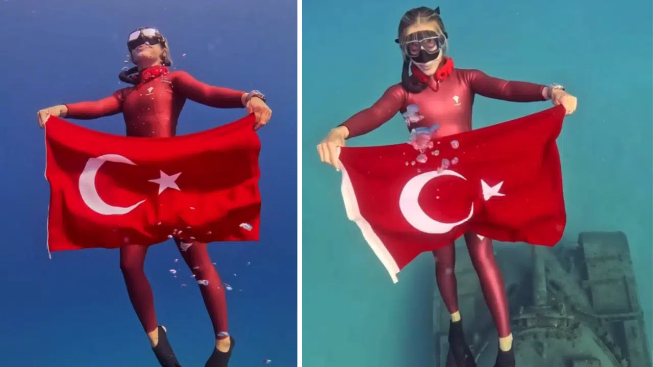 Milli Sporcu, 30 Ağustos’un Ruhunu Sular Altında Yaşattı