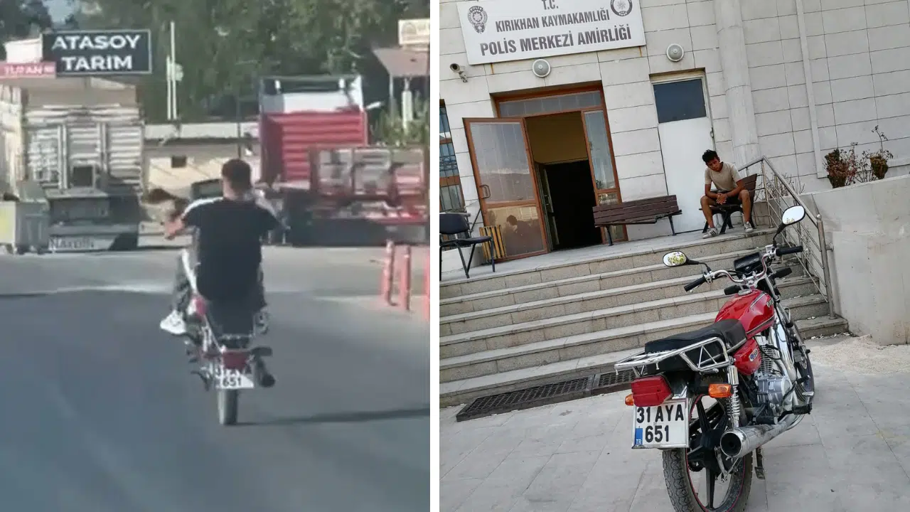 Motosikletle Ön Kaldıran Sürücüye 21 Bin TL Ceza