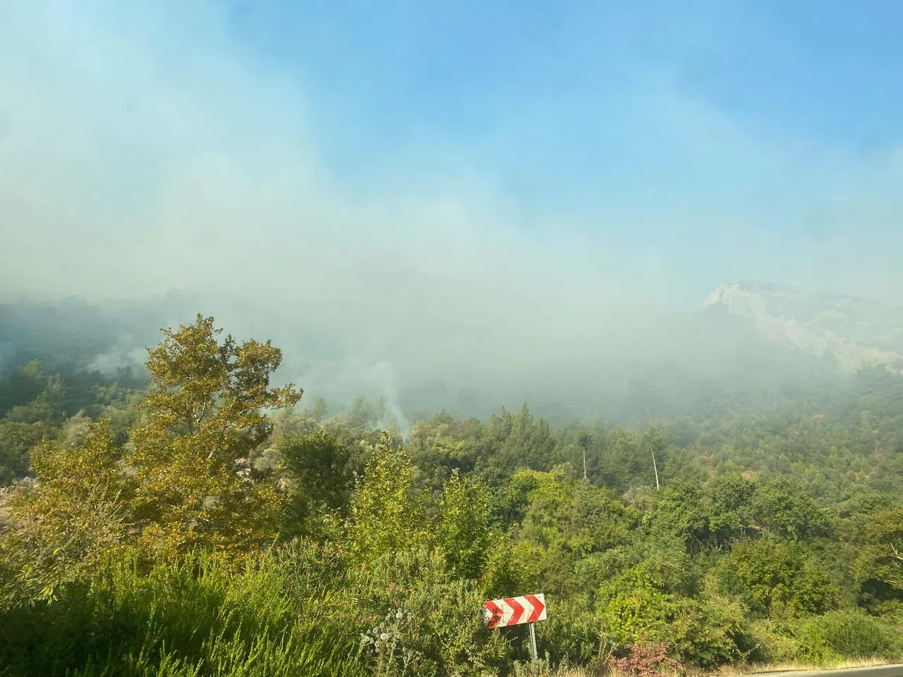 Orman Yangını Sürüyor, Ekipler Havadan Ve Karadan Müdahale Ediyor