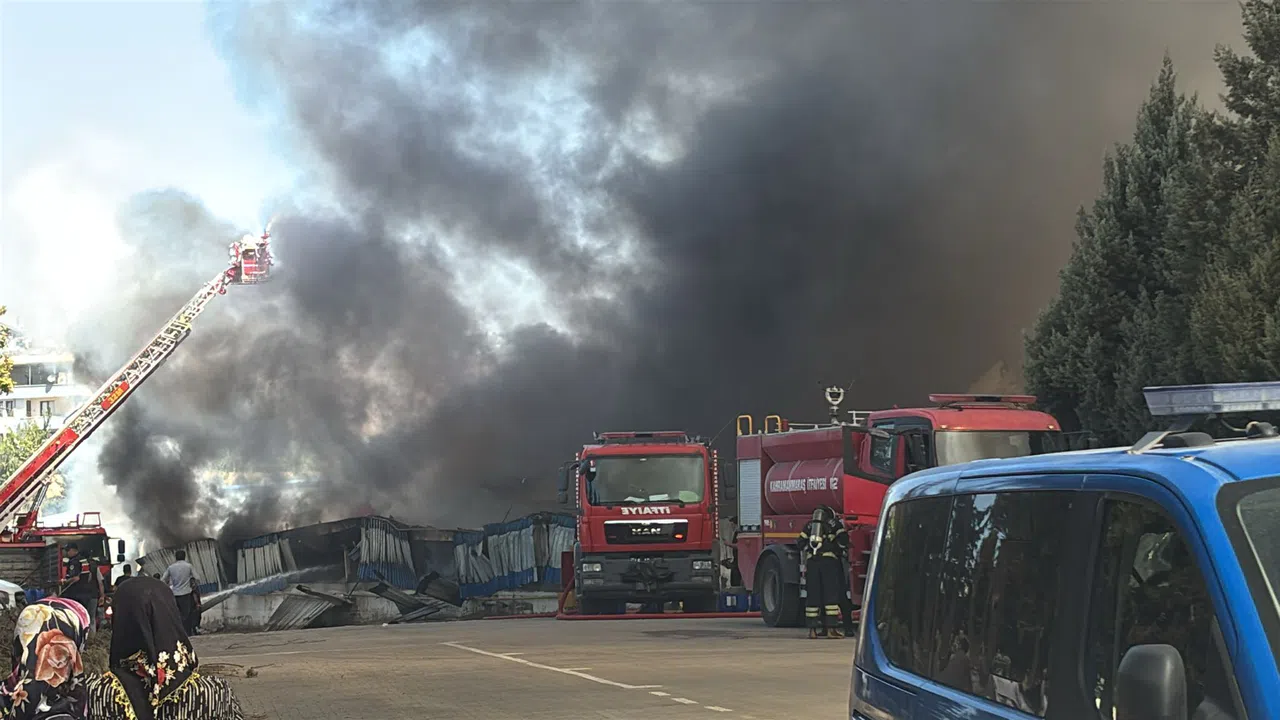Kahramanmaraş’ta Fabrika Yangını