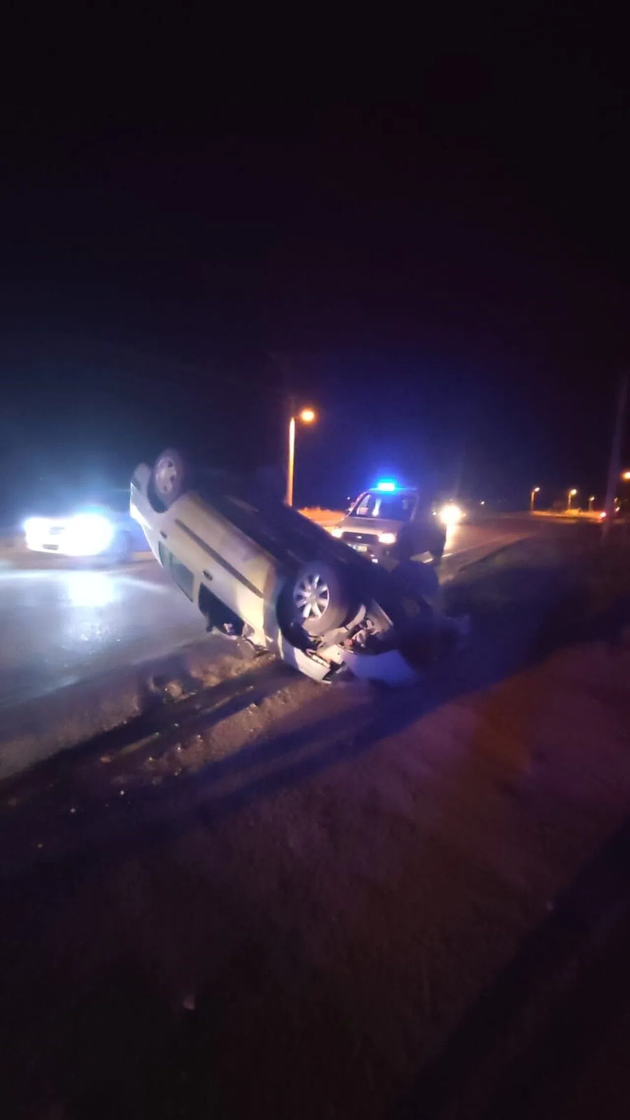 Yol Çalışmasını Fark Edemeyen Sürücü Takla Attı