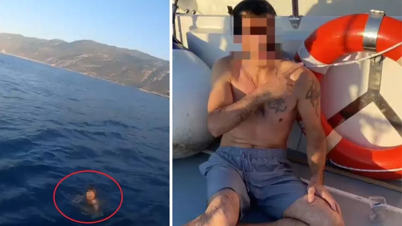 35 Yıl 7 Ay Hapis Cezalı Hükümlü Yüzerek Kaçarken Yakalandı