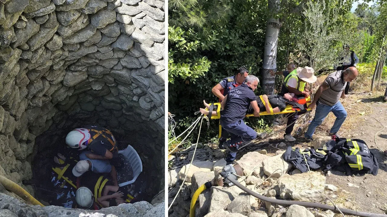 7 Metrelik Kuyuya Düşen Genç Kadın Kurtarıldı