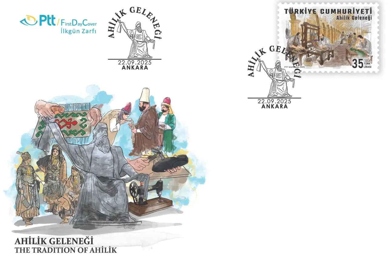 PTT'den 'Ahilik Geleneği' konulu anma pulu ve ilkgün zarfı