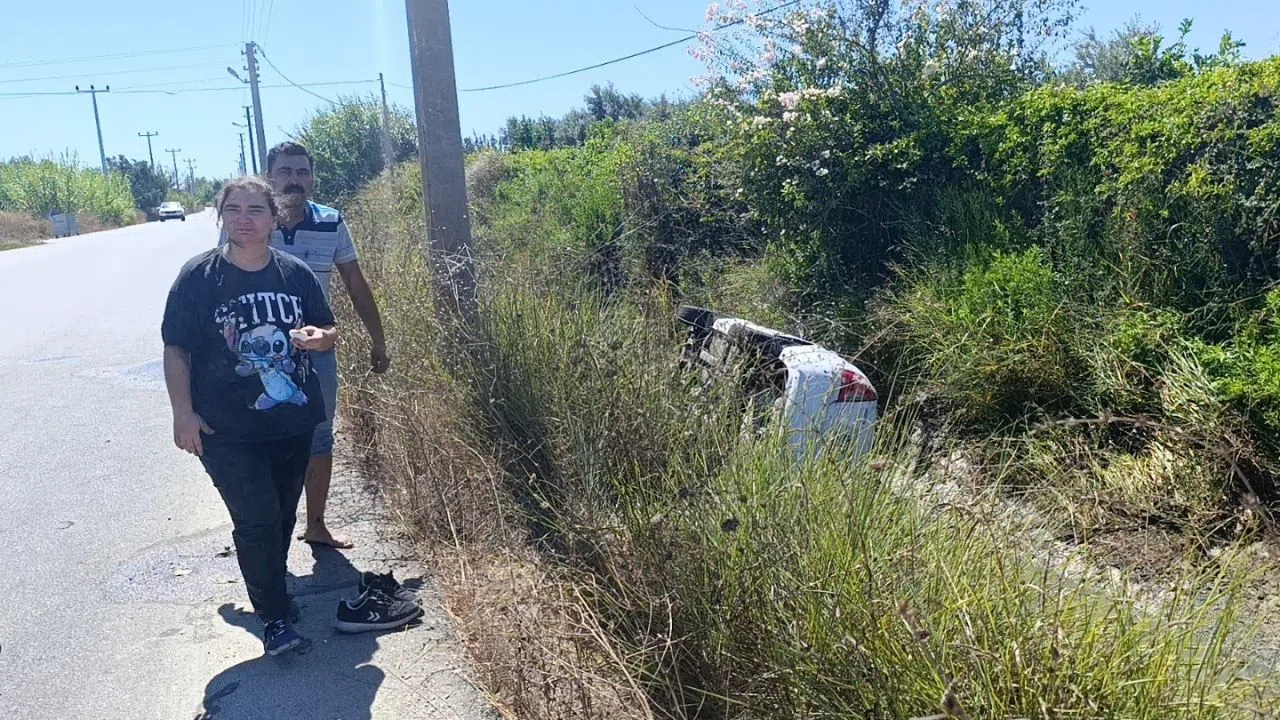 Araç Sulama Kanalına Uçtu, Yaralanan Olmadı