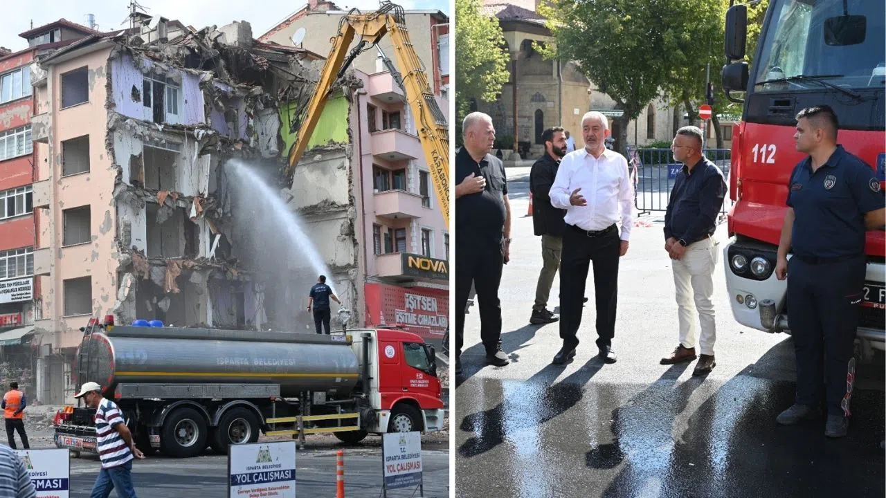 Depreme Dayanıksız Eski Polis Karakolu Kontrollü Şekilde Yıkıldı