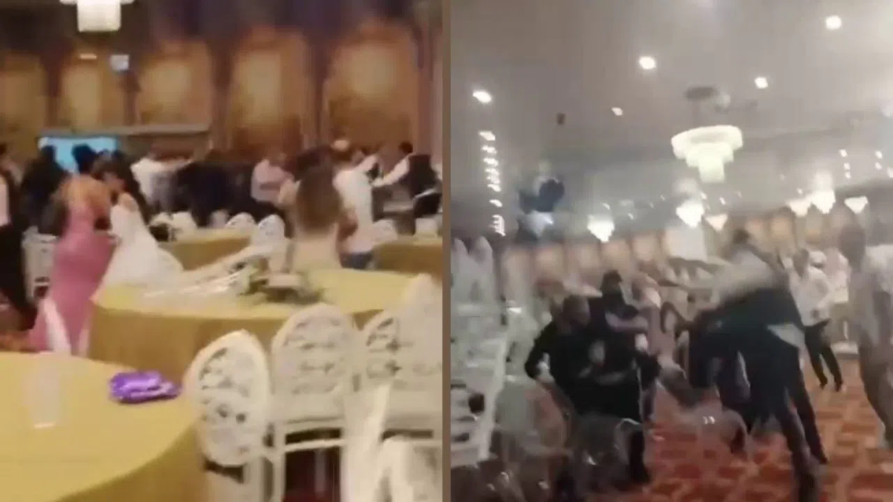 Düğün Salonunda Tekme Tokat Kavga