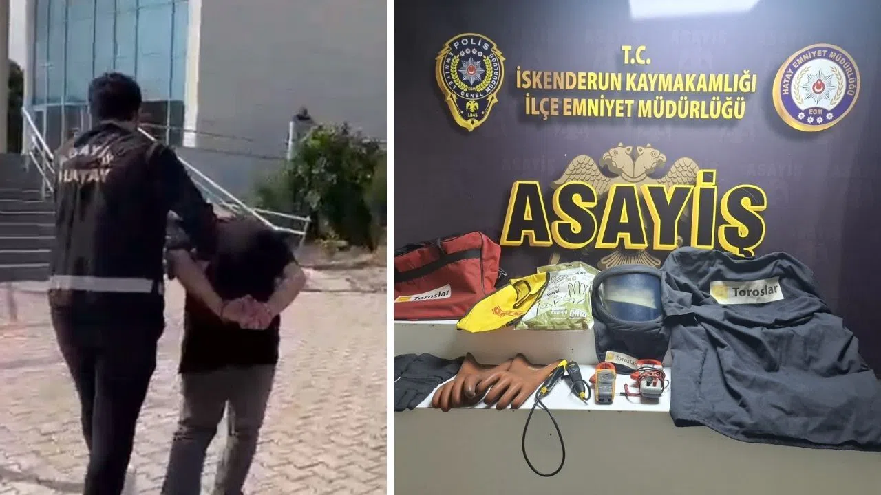 Elektrik Arıza Aracındaki Malzemeleri Çalan Kişi Polis Ekiplerince Gözaltına Alındı
