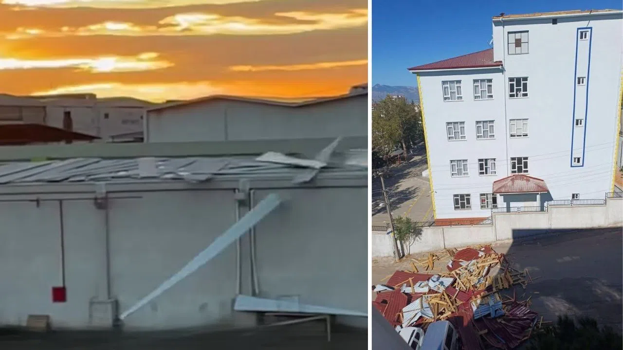 Kahramanmaraş’ta Şiddetli Fırtına Çatıları Uçurdu