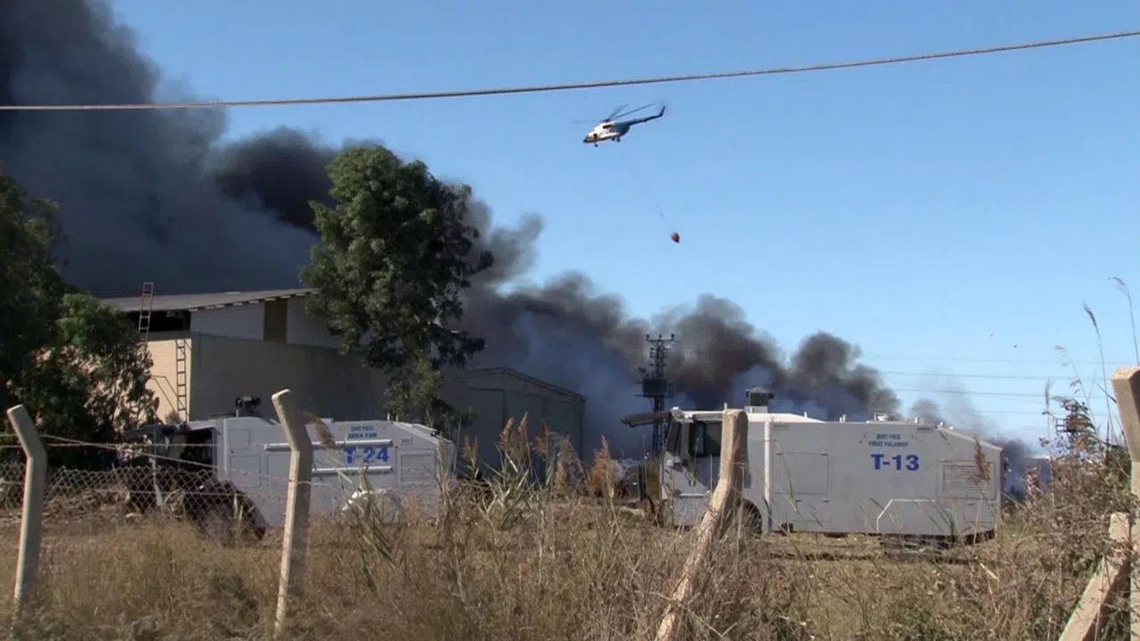 Geri Dönüşüm Fabrikasında Yangına Karadan ve Havadan Müdahale