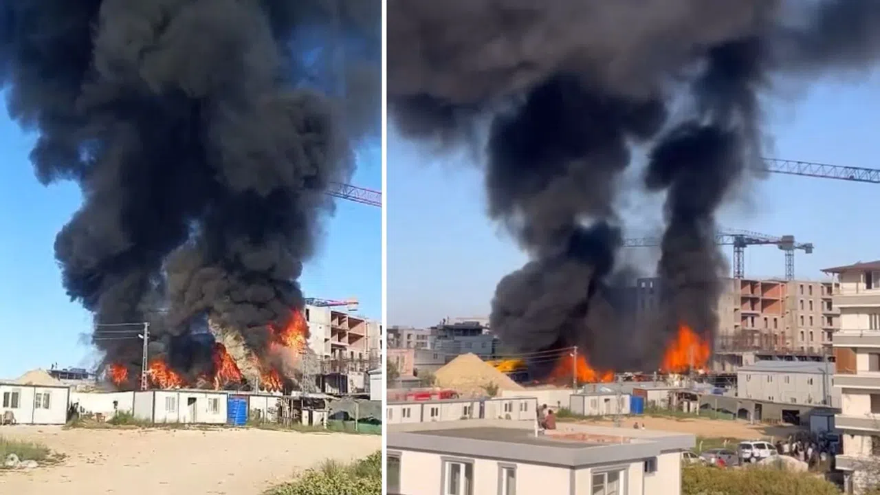 İşçilerin Kaldığı Yatakhane Alevlere Teslim Oldu, Korku Anları Yaşandı