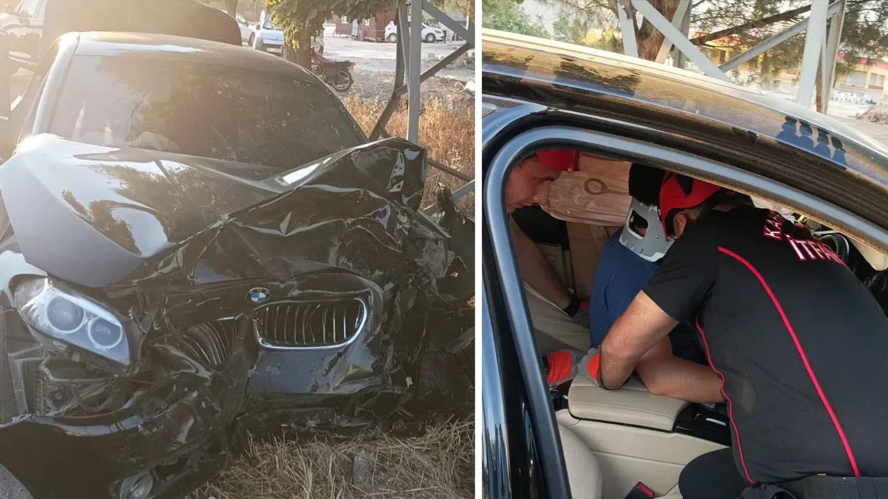 Kahramanmaraş’ta Trafik Kazası Sürücü Araca Sıkıştı
