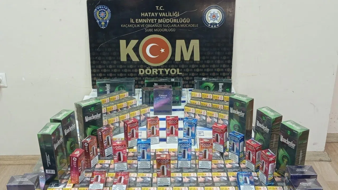 Kaçakçılık operasyonunda binlerce litre sahte içki ve yüzlerce paket sigara bulundu