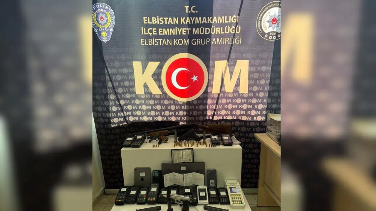 Kahramanmaraş Elbistan’da KOM’dan Tefecilik ve Silah Operasyonu