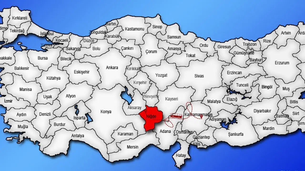 Kahramanmaraş Niğde arası kaç kilometre?