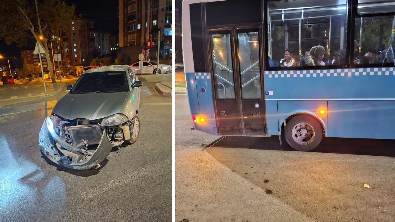 Kahramanmaraş’ta Anayola Çıkmaya Çalışan Otomobil Otobüse Çarptı