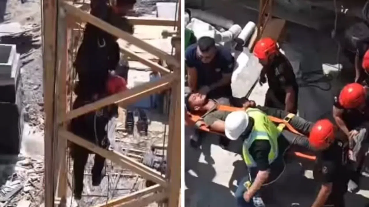 Kahramanmaraş’ta Kule Vinçte Fenalaşan İşçi İtfaiye Tarafından Kurtarıldı