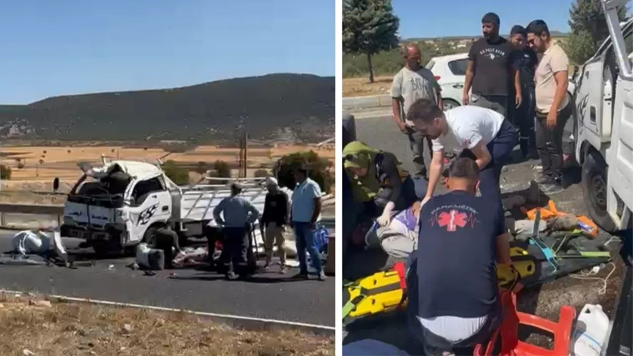 Kahramanmaraş’ta Minibüs ile Kamyonet Çarpıştı: 2 Yaralı