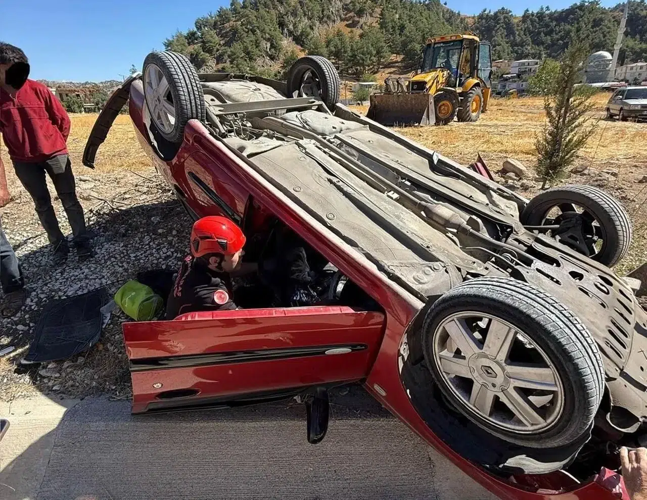 Kahramanmaraş’ta Otomobil Devrildi, 1 Kişi Yaralandı
