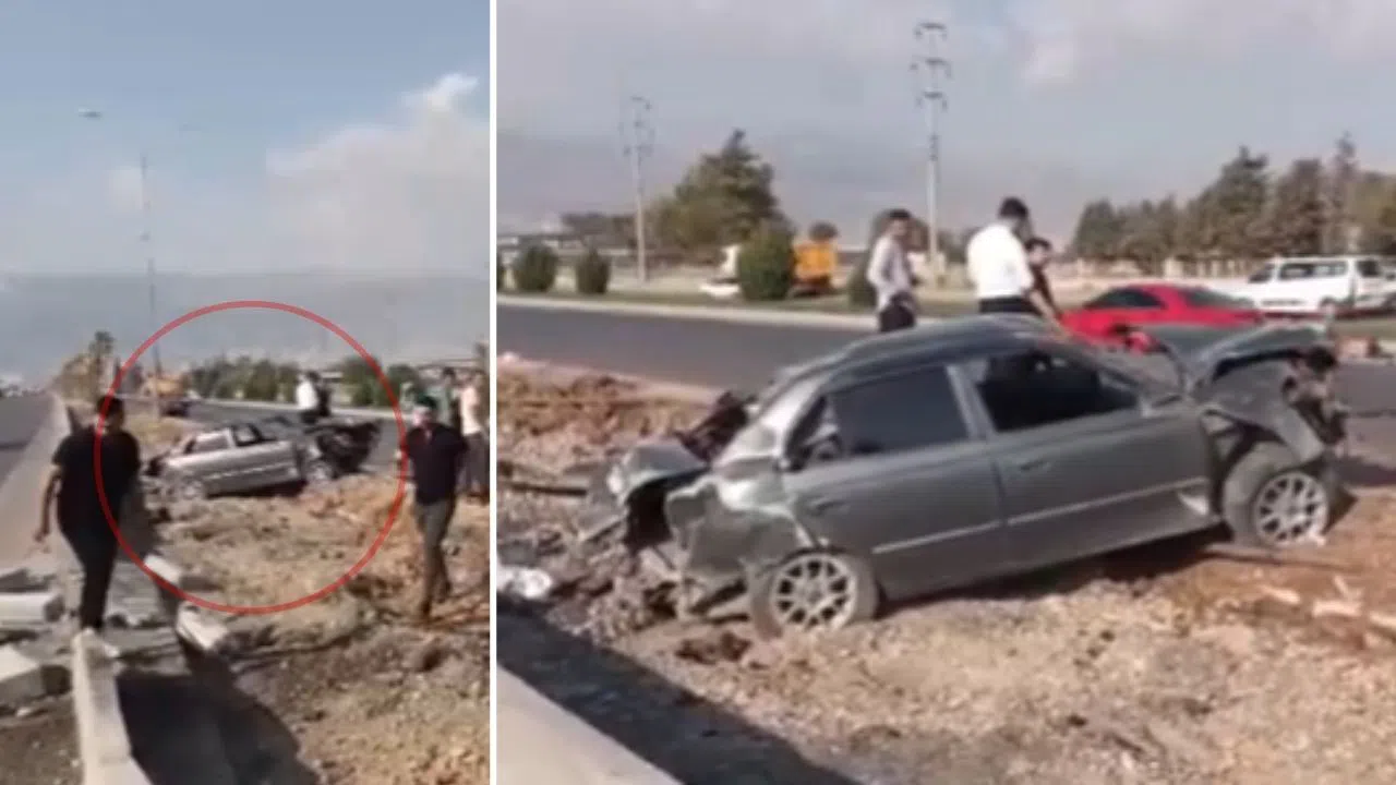 Kahramanmaraş’ta Refüje Çıkan Otomobil'de 1 Kişi Yaralandı